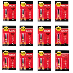 چسب قطره ای رازی مدل 3ml حجم 3 میلی لیتر بسته 12 عددی